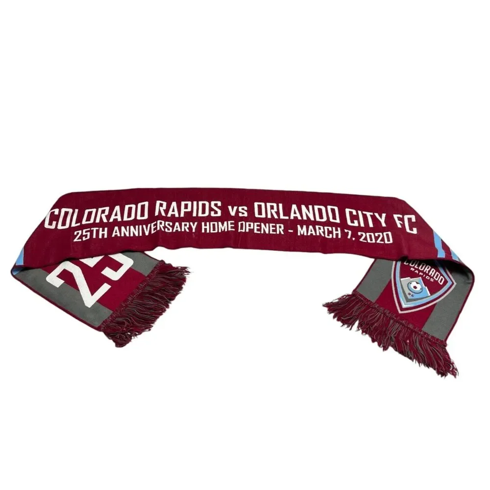 Ruffneck Colorado Rapids vs Orlando City 25th Anniversary Scarf Red Soccer MLS